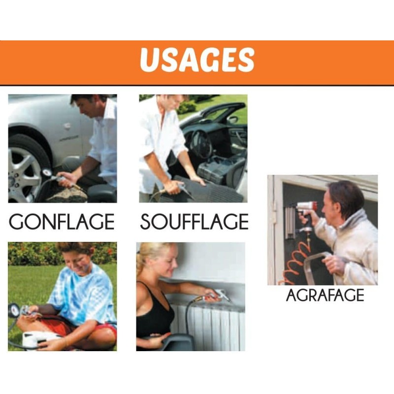 RevolutionAIR Miny Compressore, 230 V, Arancione RevolutionAIR Miny Compressore, 230 V, Arancione