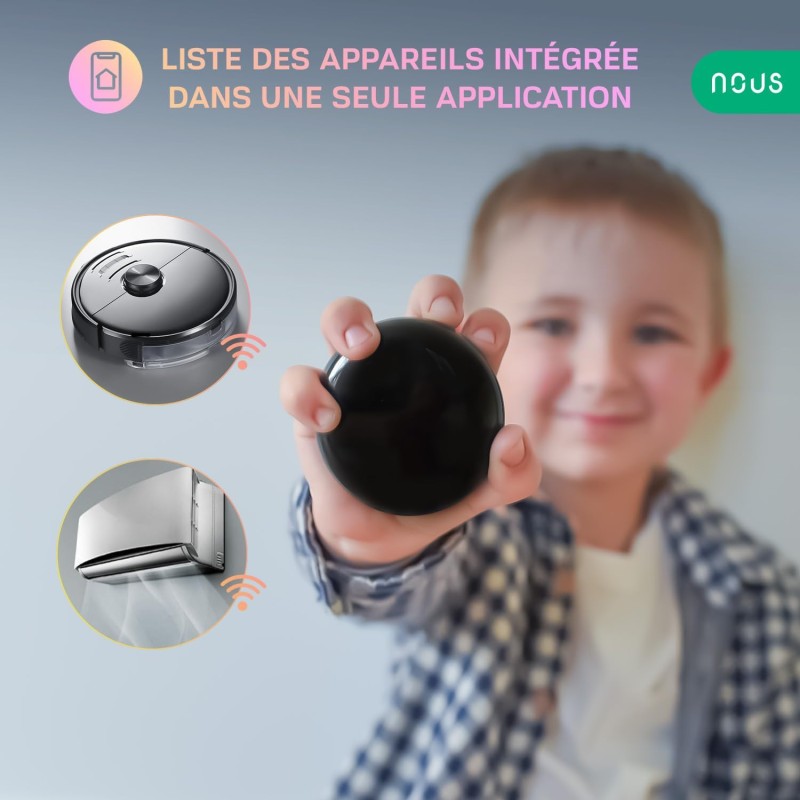 NOUS L5 Tuya Smart Hub IR, dispositivi compatibili con Google Home Alexa, telecomando Wi-Fi, dispositivi Tuya Smart Life, telecomando, trasmettitore Alexa a infrarossi, WiFi 2,4 GHz