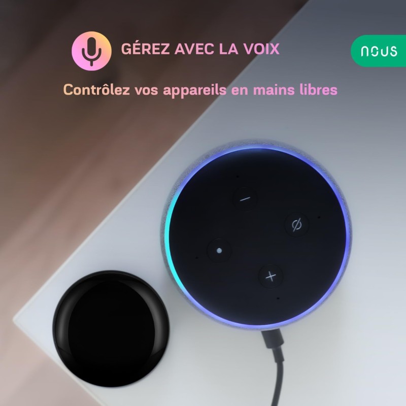 NOUS L5 Tuya Smart Hub IR, dispositivi compatibili con Google Home Alexa, telecomando Wi-Fi, dispositivi Tuya Smart Life, telecomando, trasmettitore Alexa a infrarossi, WiFi 2,4 GHz