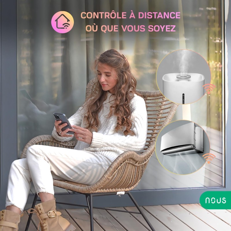 NOUS L5 Tuya Smart Hub IR, dispositivi compatibili con Google Home Alexa, telecomando Wi-Fi, dispositivi Tuya Smart Life, telecomando, trasmettitore Alexa a infrarossi, WiFi 2,4 GHz