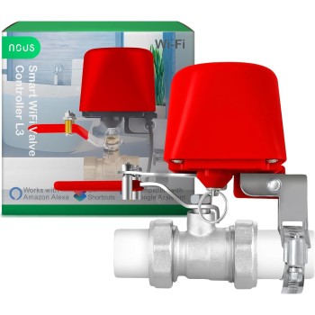 NOUS L3 Valvola dell'acqua Wifi elettrica, compatibile con Google Assistant, Amazon Alexa, Tuya smart life timer giardino irrigazione intelligente, valvola dell'acqua WLAN, 2,4 GHz NOUS L3 Valvola dell'acqua Wifi elettrica, compatibile con Google Assistant, Amazon Alexa, Tuya smart life timer giardino irrigazione intelligente, valvola dell'acqua WLAN, 2,4 GHz
