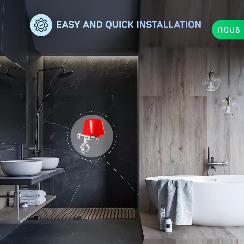 NOUS L3 Valvola dell'acqua Wifi elettrica, compatibile con Google Assistant, Amazon Alexa, Tuya smart life timer giardino irrigazione intelligente, valvola dell'acqua WLAN, 2,4 GHz NOUS L3 Valvola dell'acqua Wifi elettrica, compatibile con Google Assistant, Amazon Alexa, Tuya smart life timer giardino irrigazione intelligente, valvola dell'acqua WLAN, 2,4 GHz