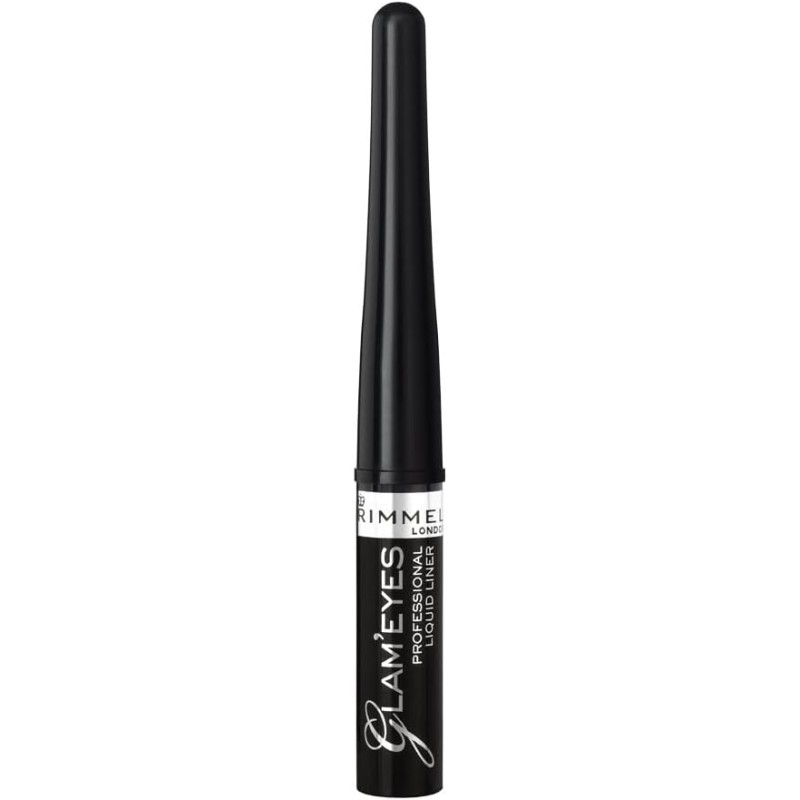 Rimmel London Eyeliner Liquido Glameyes, Lunga Durata, Finish Opaco e Tratto Sottile, 001 Nero/Black Glamour, 3.5 ml - 1 unità (Confezione da 1) 001 Nero/Black Rimmel London Eyeliner Liquido Glameyes, Lunga Durata, Finish Opaco e Tratto Sottile, 001 Nero/Black Glamour, 3.5 ml - 1 unità (Confezione da 1) 001 Nero/Black