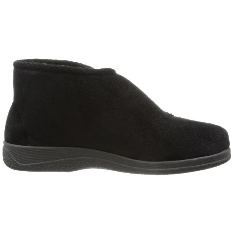 Manitu Home Pantofole da Uomo, Alte - 43 EU Nero Schwarz Schwarz 1