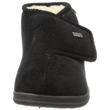 Manitu Home Pantofole da Uomo, Alte - 43 EU Nero Schwarz Schwarz 1