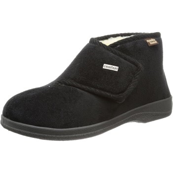 Manitu Home Pantofole da Uomo, Alte - 43 EU Nero Schwarz Schwarz 1