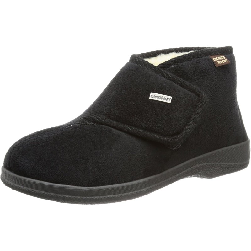 Manitu Home Pantofole da Uomo, Alte - 43 EU Nero Schwarz Schwarz 1 Manitu Home Pantofole da Uomo, Alte - 43 EU Nero Schwarz Schwarz 1