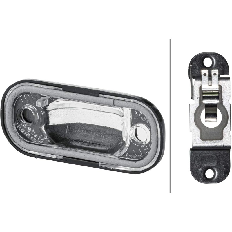 HELLA 2KA 002 445-111 Luce targa - Lampadine - 12V - ECE - Sx/Dx