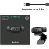 Logitech C920 HD Pro Webcam, Videochiamata Full HD 1080p/30fps, Audio Stereo Chiaro, Correzione Luce HD, Funziona con Skype, Zoom, FaceTime, Hangouts, PC, Mac, Laptop, Tablet, Chromebook - Nero Logitech C920 HD Pro Webcam, Videochiamata Full HD 1080p/30fps, Audio Stereo Chiaro, Correzione Luce HD, Funziona con Skype, Zoom, FaceTime, Hangouts, PC, Mac, Laptop, Tablet, Chromebook - Nero