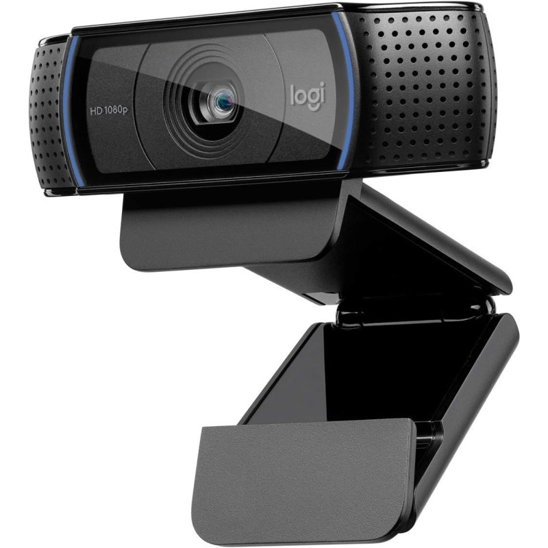 Logitech C920 HD Pro Webcam, Videochiamata Full HD 1080p/30fps, Audio Stereo Chiaro, Correzione Luce HD, Funziona con Skype, Zoom, FaceTime, Hangouts, PC, Mac, Laptop, Tablet, Chromebook - Nero Logitech C920 HD Pro Webcam, Videochiamata Full HD 1080p/30fps, Audio Stereo Chiaro, Correzione Luce HD, Funziona con Skype, Zoom, FaceTime, Hangouts, PC, Mac, Laptop, Tablet, Chromebook - Nero