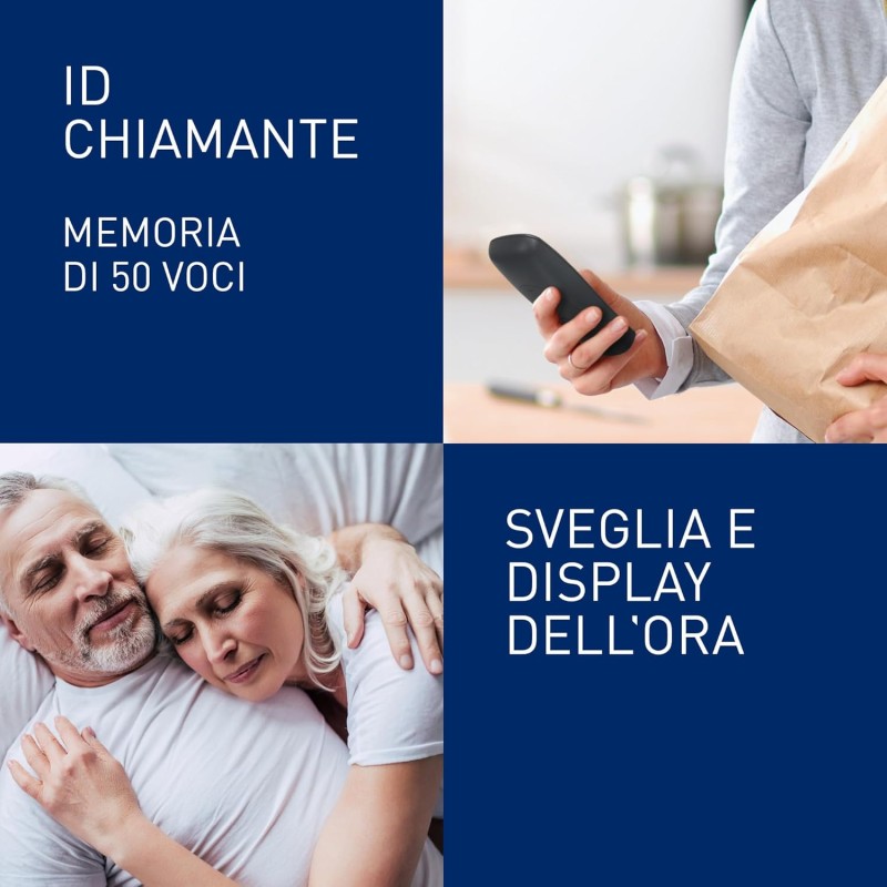 Panasonic KX-TG1611JTH Telefono Cordless Digitale, Unità Base e Ricevitore Singolo, ID Chiamante, Batteria Lunga Durata, Display LCD, Rubrica, Memoria di Riselezione, Sveglia, Grigio Antracite - Singolo Nero Panasonic KX-TG1611JTH Telefono Cordless Digitale, Unità Base e Ricevitore Singolo, ID Chiamante, Batteria Lunga Durata, Display LCD, Rubrica, Memoria di Riselezione, Sveglia, Grigio Antracite - Singolo Nero