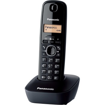 Panasonic KX-TG1611JTH Telefono Cordless Digitale, Unità Base e Ricevitore Singolo, ID Chiamante, Batteria Lunga Durata, Display LCD, Rubrica, Memoria di Riselezione, Sveglia, Grigio Antracite - Singolo Nero