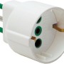 FANTON 87120 Adattatore semplice spina italiana 2P+T 10A presa schuko 2P+T 16A Bianco