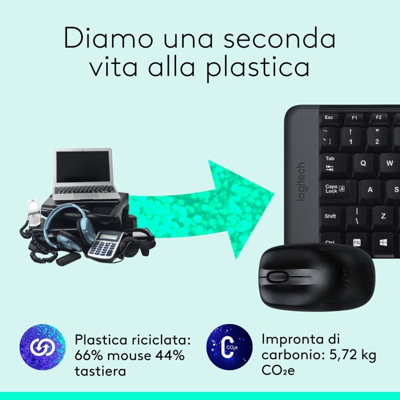 Logitech MK220 Combo Tastiera e Mouse Wireless Compatti per Windows, 2,4 GHz Wireless con Ricevitore USB Unifying, Durata Batteria di 24 Mesi, Compatibile con PC, Laptop, Layout Italiano QWERTY - Nero Logitech MK220 Combo Tastiera e Mouse Wireless Compatti per Windows, 2,4 GHz Wireless con Ricevitore USB Unifying, Durata Batteria di 24 Mesi, Compatibile con PC, Laptop, Layout Italiano QWERTY - Nero