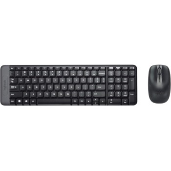 Logitech MK220 Combo Tastiera e Mouse Wireless Compatti per Windows, 2,4 GHz Wireless con Ricevitore USB Unifying, Durata Batteria di 24 Mesi, Compatibile con PC, Laptop, Layout Italiano QWERTY - Nero