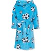 Playshoes Accappatoio in Pile Vestaglia Unisex-Bambini e Ragazzi - 134-140 calcio azzurro