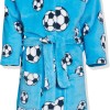 Playshoes Accappatoio in Pile Vestaglia Unisex-Bambini e Ragazzi - 134-140 calcio azzurro