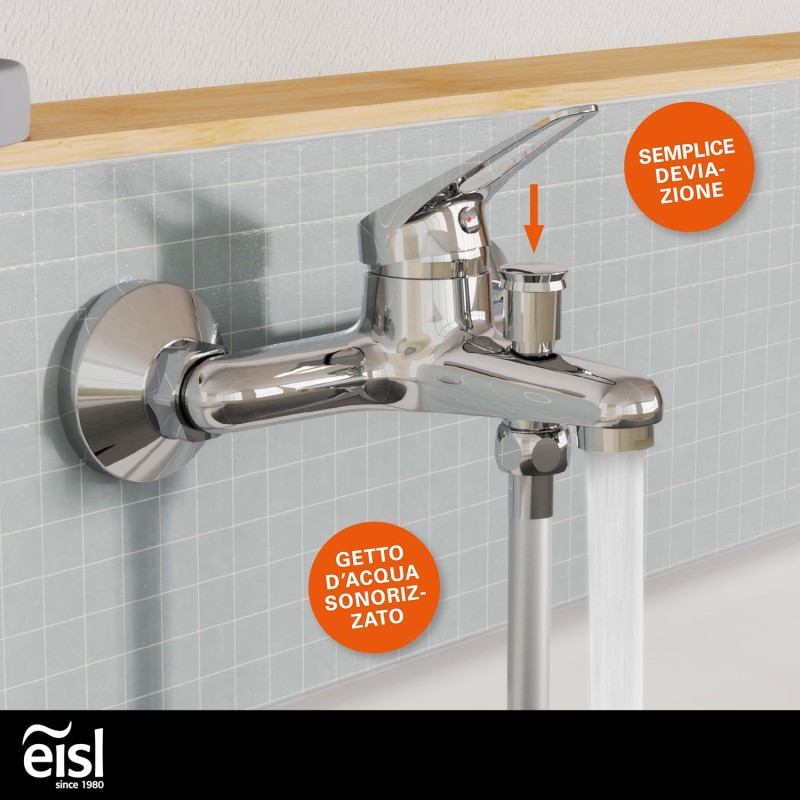 EISL SPEED NI023SCR, rubinetto vasca da bagno, miscelatore vasca da bagno, rubinetto doccia miscelatore, per la vasca da bagno, cromo - Miscelatore Per Vasca Da Bagno Cromato EISL SPEED NI023SCR, rubinetto vasca da bagno, miscelatore vasca da bagno, rubinetto doccia miscelatore, per la vasca da bagno, cromo - Miscelatore Per Vasca Da Bagno Cromato