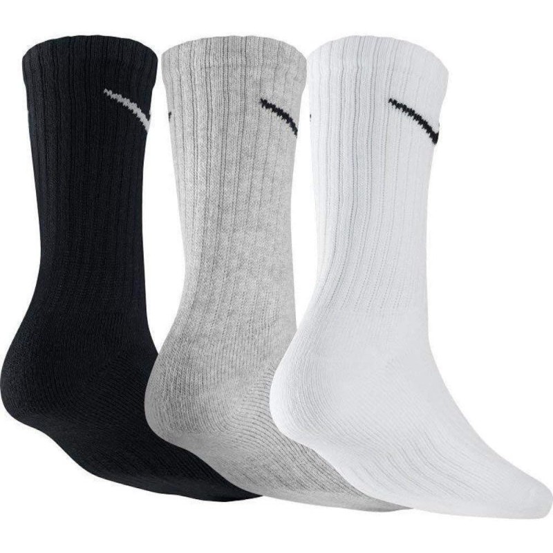 NIKE 3ppk Value Cotton Crew-smlx Calze Uomo (Pacco da 1) - L Carbon Heather/White/Black NIKE 3ppk Value Cotton Crew-smlx Calze Uomo (Pacco da 1) - L Carbon Heather/White/Black