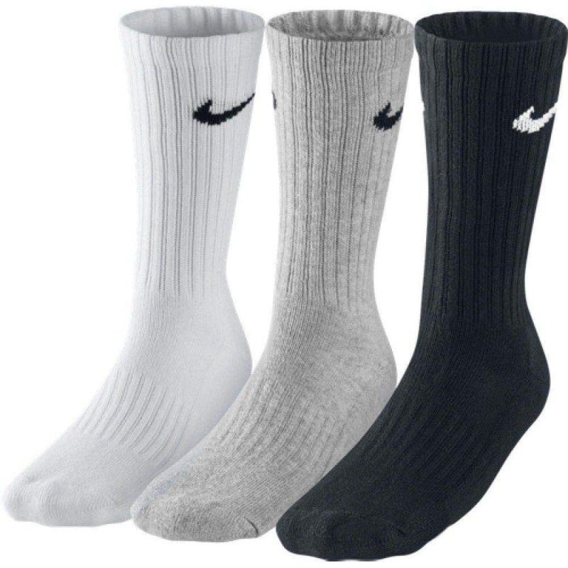 NIKE 3ppk Value Cotton Crew-smlx Calze Uomo (Pacco da 1) - L Carbon Heather/White/Black NIKE 3ppk Value Cotton Crew-smlx Calze Uomo (Pacco da 1) - L Carbon Heather/White/Black