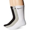 NIKE 3ppk Value Cotton Crew-smlx Calze Uomo (Pacco da 1) - L Carbon Heather/White/Black NIKE 3ppk Value Cotton Crew-smlx Calze Uomo (Pacco da 1) - L Carbon Heather/White/Black