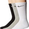 NIKE 3ppk Value Cotton Crew-smlx Calze Uomo (Pacco da 1) - L Carbon Heather/White/Black