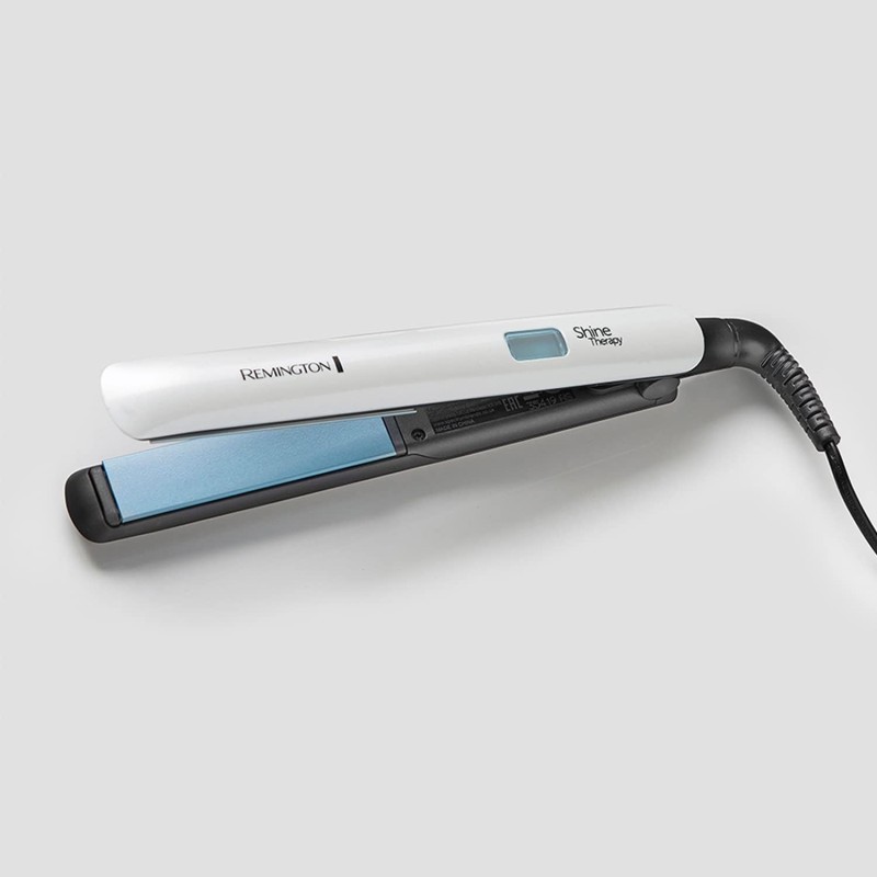 Remington Piastra per Capelli Shine Therapy - Rivestimento Ceramico con ingredienti microattivi per maggiore brillantezza - olio di Argan marocchino e vitamina E, Display LCD, 150-230°C, S8500 Remington Piastra per Capelli Shine Therapy - Rivestimento Ceramico con ingredienti microattivi per maggiore brillantezza - olio di Argan marocchino e vitamina E, Display LCD, 150-230°C, S8500