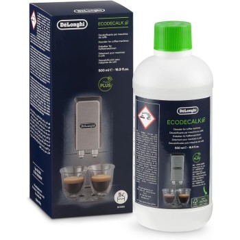 De'Longhi EcoDecalk Decalcificante DLSC500, 5 Dosi di Decalcificazione, Accessorio Manutenzione Macchina da Caffè, Ingredienti di Origine Vegetale, Bottiglia Con 5 Dosi, 500ml