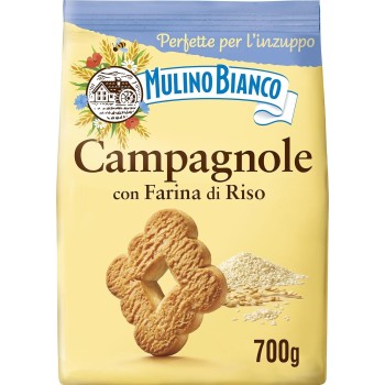 Mulino Bianco Biscotti Frollini Campagnole, Colazione Ricca di Gusto, 700g - 700 g (Confezione da 1) Mulino Bianco Biscotti Frollini Campagnole, Colazione Ricca di Gusto, 700g - 700 g (Confezione da 1)