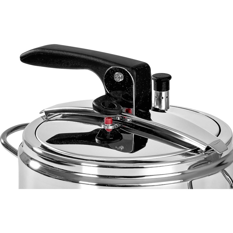 Barazzoni Pentola a Pressione Modello Basic, ø22cm, capacità 5lt, Induzione, Made in Italy, Acciaio Inox 18/10, Argento, 22 cm