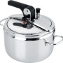 Barazzoni Pentola a Pressione Modello Basic, ø22cm, capacità 5lt, Induzione, Made in Italy, Acciaio Inox 18/10, Argento, 22 cm