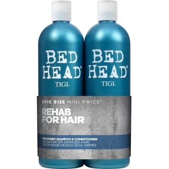 Bed Head by TIGI | Shampoo e balsamo Recovery | Trattamento ristrutturante e idratante professionale per capelli | Ideale per capelli secchi e danneggiati | 2x750 ml - 1.5 l (Confezione da 1) Bed Head by TIGI | Shampoo e balsamo Recovery | Trattamento ristrutturante e idratante professionale per capelli | Ideale per capelli secchi e danneggiati | 2x750 ml - 1.5 l (Confezione da 1)