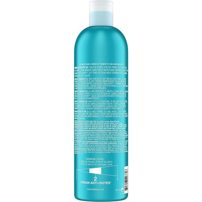 Bed Head by TIGI | Shampoo e balsamo Recovery | Trattamento ristrutturante e idratante professionale per capelli | Ideale per capelli secchi e danneggiati | 2x750 ml - 1.5 l (Confezione da 1) Bed Head by TIGI | Shampoo e balsamo Recovery | Trattamento ristrutturante e idratante professionale per capelli | Ideale per capelli secchi e danneggiati | 2x750 ml - 1.5 l (Confezione da 1)