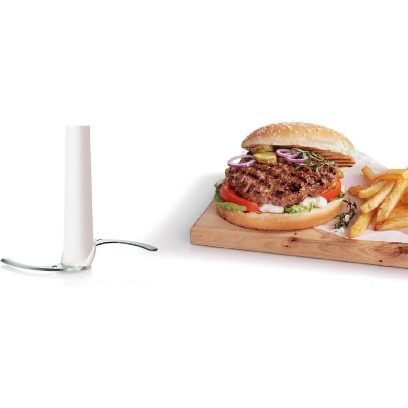 Bosch Tritatutto MMR08R2, 400W, Lame Acciaio Inox, Ciotola 800 ml Lavabile in Lavastoviglie, Contenitore Adatto al Microonde, Semplice da Usare, Rosso