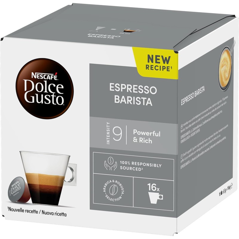 NESCAFÉ DOLCE GUSTO Espresso Barista Caffè, 6 Confezioni da 16 Capsule (96 Capsule Compatibili Nescafé Dolce Gusto) NESCAFÉ DOLCE GUSTO Espresso Barista Caffè, 6 Confezioni da 16 Capsule (96 Capsule Compatibili Nescafé Dolce Gusto)