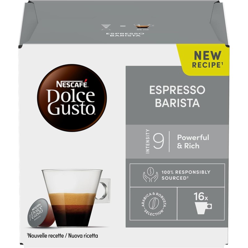 NESCAFÉ DOLCE GUSTO Espresso Barista Caffè, 6 Confezioni da 16 Capsule (96 Capsule Compatibili Nescafé Dolce Gusto) NESCAFÉ DOLCE GUSTO Espresso Barista Caffè, 6 Confezioni da 16 Capsule (96 Capsule Compatibili Nescafé Dolce Gusto)