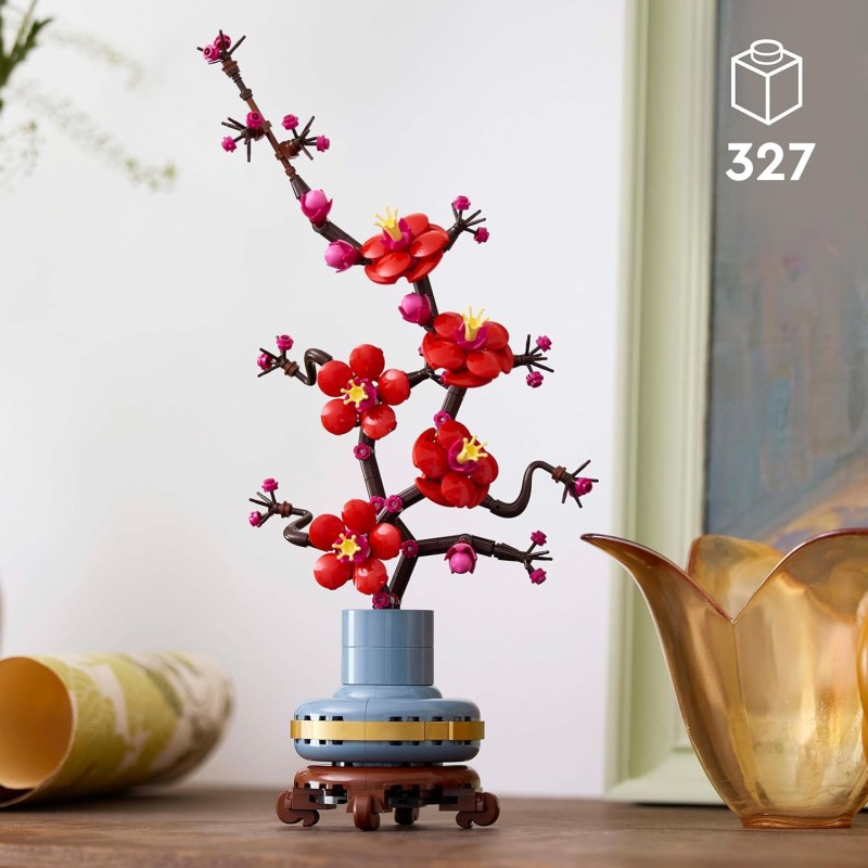 LEGO Botanicals Japanese Apricot - Artificial Fake Flower to Build for Adults - Botanical Collection Home Floral Decor Gift Idea for Women or Men - 10369