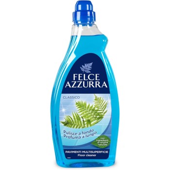 Felce Azzurra - Detersivo Pavimenti Profumato Classico per Pulizia Casa Adatto a Ogni Pavimento, Detergente Pavimenti Pulisce e Profuma a Lungo, Flacone Ergonomico e Ingredienti di Origine Naturale 1L - 1 l (Confezione da 1)