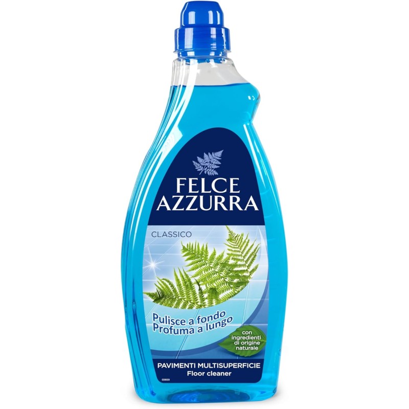 Felce Azzurra - Detersivo Pavimenti Profumato Classico per Pulizia Casa Adatto a Ogni Pavimento, Detergente Pavimenti Pulisce e Profuma a Lungo, Flacone Ergonomico e Ingredienti di Origine Naturale 1L - 1 l (Confezione da 1)