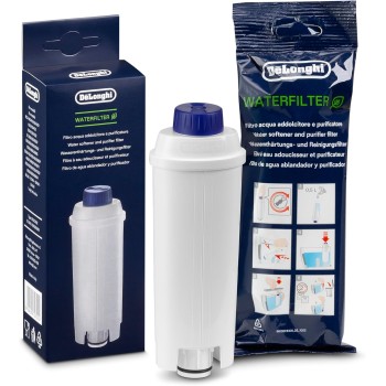 De'Longhi DLSC002 Filtro Addolcitore per Acqua Macchina Caffè Automatiche, Ricambio Filtro Macchina Caffè della Serie Ecam, Utile e facile da installare nel serbatoio dell'acqua, MADE IN ITALY