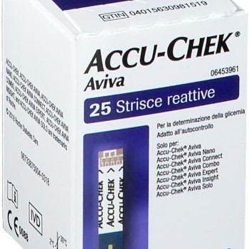 ACCU-CHEK Aviva Strisce Reattive per la Glicemia, 25 Pezzi