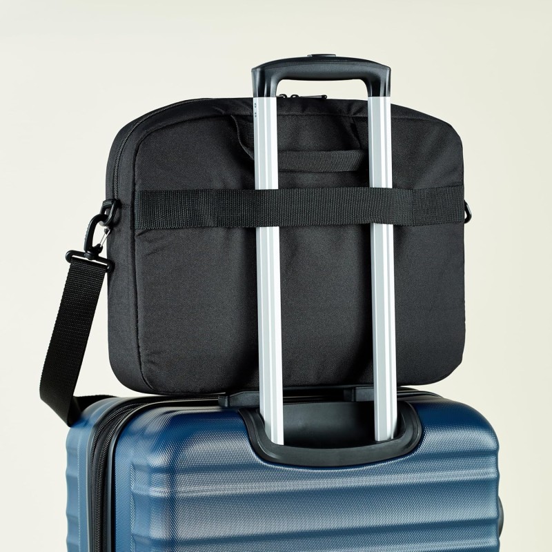 Amazon Basics Borsa compatta per computer portatile con tasche per accessori (15,6 pollici, 40 cm), nero, confezione da 1 - 40 cm