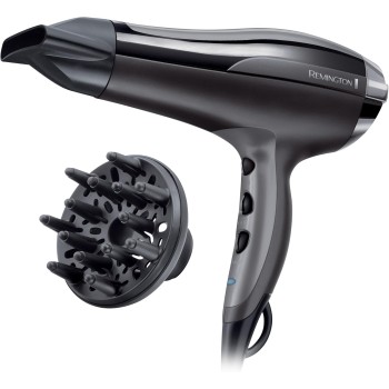 Remington Asciugacapelli 2400W - Leggero e Potente - Con Ioni per capelli meno crespi, 3 livelli di riscaldamento e 2 di ventola separati, Funzione di raffreddamento, Diffusore, Pro-Air Turbo D5220 Remington Asciugacapelli 2400W - Leggero e Potente - Con Ioni per capelli meno crespi, 3 livelli di riscaldamento e 2 di ventola separati, Funzione di raffreddamento, Diffusore, Pro-Air Turbo D5220