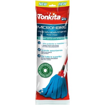 TONKITA | Ricambio Mop Microfibre, Manico NON incluso, Mocio in Microfibra Super Assorbente, Per Tutti i Tipi di Pavimento, 13x35x9 cm, Lavapavimenti TONKITA | Ricambio Mop Microfibre, Manico NON incluso, Mocio in Microfibra Super Assorbente, Per Tutti i Tipi di Pavimento, 13x35x9 cm, Lavapavimenti