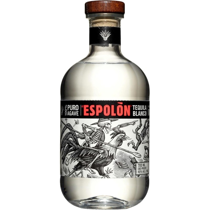 Espolòn - Tequila Blanco, 70 cl, 100% Agave Messicana con Aroma di Agave Dolce e Note di Pepe, Vaniglia e Spezie, 40% Vol - 0.7 lt