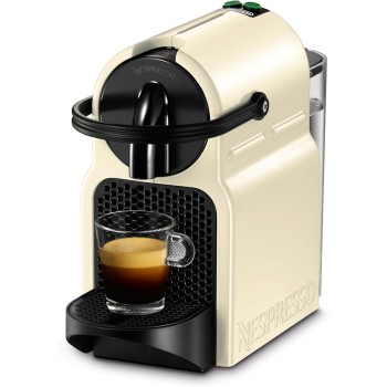 Nespresso Inissia EN80.CW, Macchina da caffè di De'Longhi, Sistema Capsule Nespresso, Serbatoio acqua 0.7L, Cream White - Bianco Base