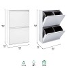 ARREGUI Basic CR601-B Pattumiera Differenziata 4 Scomparti | 4x17 L (68 L) | Contenitore in Acciaio da Interno | Mobile per Raccolta Differenziata | Cestino per Spazzatura da Cucina e Ufficio | Bianco - 4x17 L (68 L) Bianco