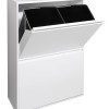 ARREGUI Basic CR601-B Pattumiera Differenziata 4 Scomparti | 4x17 L (68 L) | Contenitore in Acciaio da Interno | Mobile per Raccolta Differenziata | Cestino per Spazzatura da Cucina e Ufficio | Bianco - 4x17 L (68 L) Bianco
