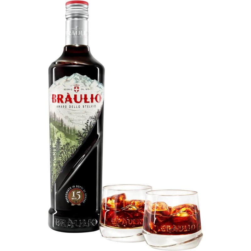 Braulio - Amaro Invecchiato in Botte di Rovere 15 Mesi, 70 cl, a Base di Erbe, Bacche e Radici, 21% Vol Braulio - Amaro Invecchiato in Botte di Rovere 15 Mesi, 70 cl, a Base di Erbe, Bacche e Radici, 21% Vol