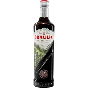 Braulio - Amaro Invecchiato in Botte di Rovere 15 Mesi, 70 cl, a Base di Erbe, Bacche e Radici, 21% Vol